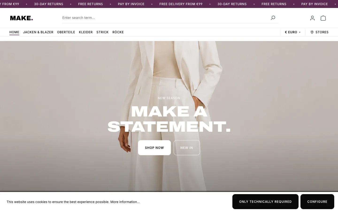 MAKE – Shopware 6 Theme, Storefront-Vorschau
